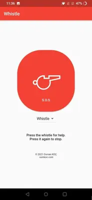 SOS (Whistle & Cat & Siren) android App screenshot 0